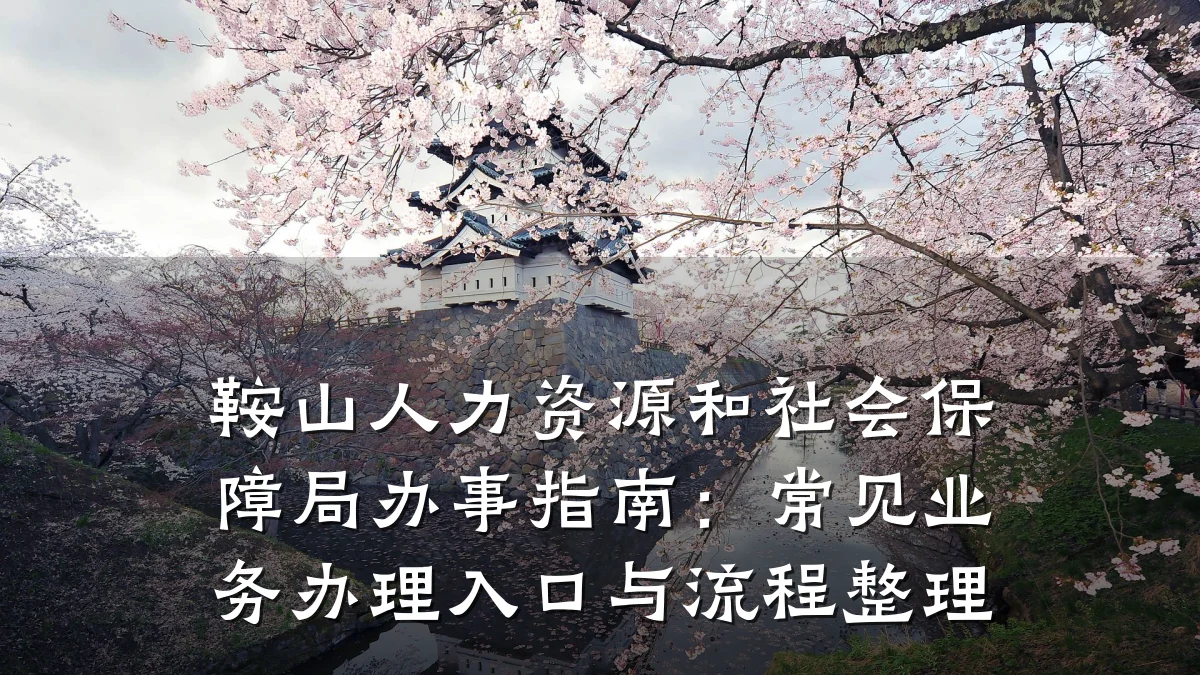 鞍山人力资源和社会保障局办事指南：常见业务办理入口与流程整理