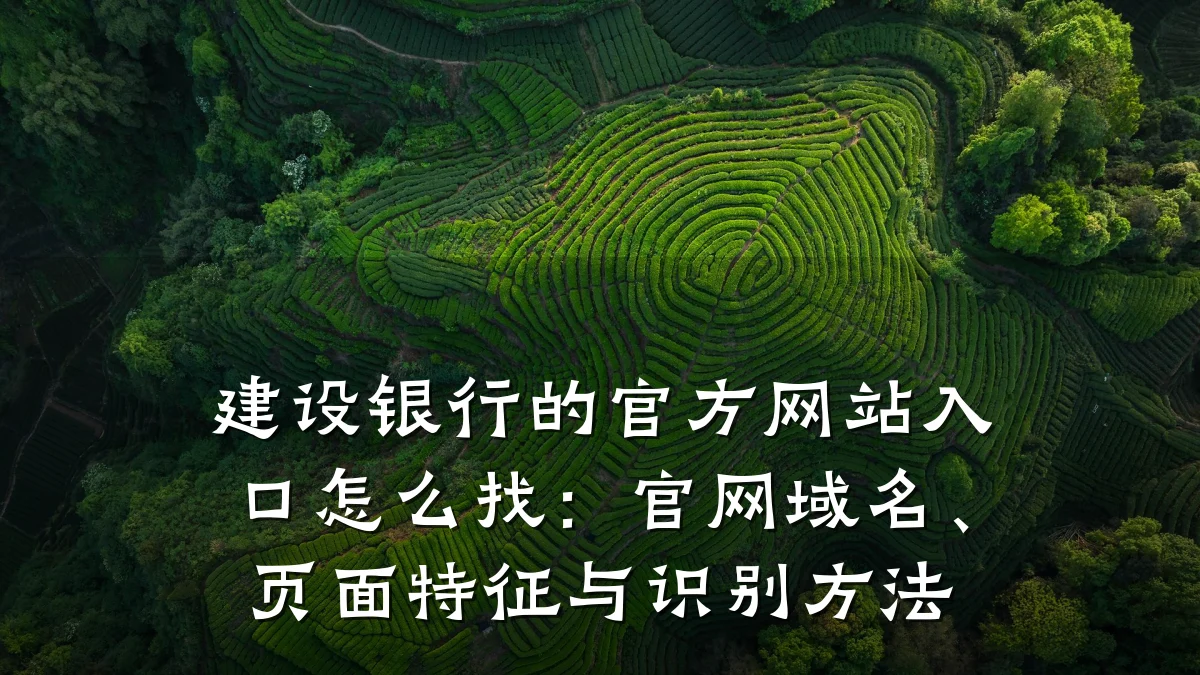 建设银行的官方网站入口怎么找:官网域名、页面特征与识别方法