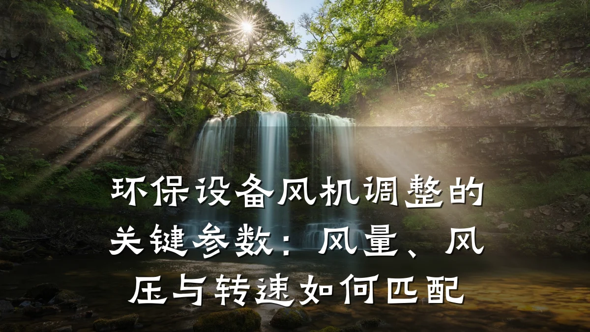 环保设备风机调整的关键参数:风量、风压与转速如何匹配