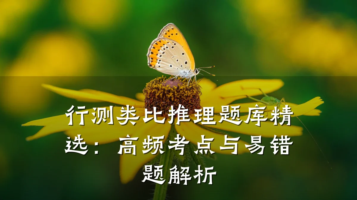 行测类比推理题库精选:高频考点与易错题解析