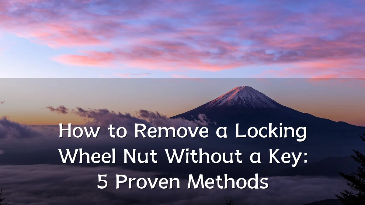 How to Remove a Locking Wheel Nut Without a Key: 5 Proven Methods