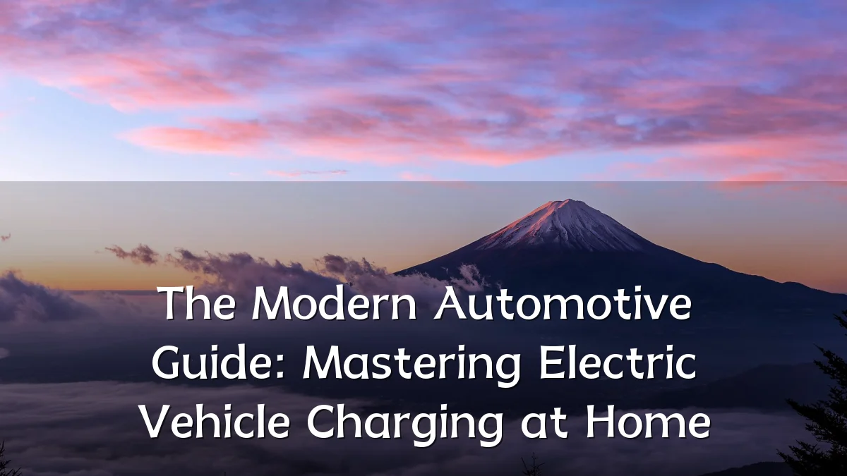 The Modern Automotive Guide: Mastering Electric Vehicle Charging at Home